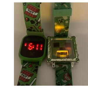 Minecraft Digital Kids Watches (2) 2021 Accutime Working with Fresh Batteries